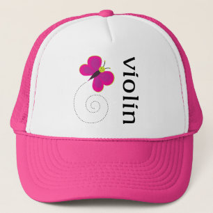 Cute Butterfly Violin Trucker Hat