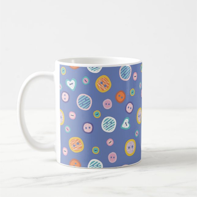 Cute Buttons Coffee Mug (Left)