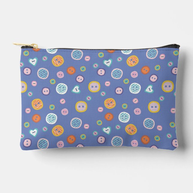  Cute buttons pattern Beach Towel Accessory Pouch (Front)