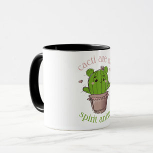 CUTE CACTI SPIRIT ANIMAL PRICKLY HEART LOVE MUG