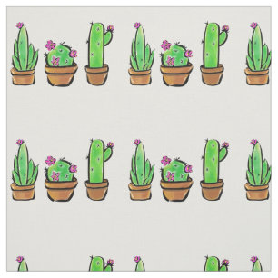 Cute Cactus cacti succulents Fabric
