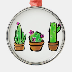Cute Cactus cacti succulents  Metal Tree Decoration