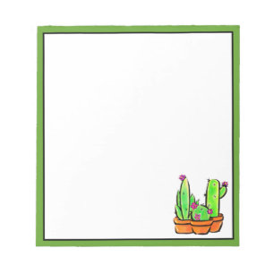 Cute Cactus cacti succulents Notepad