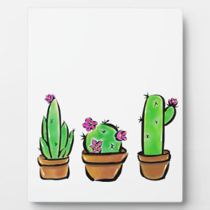Cute Cactus cacti succulents Plaque