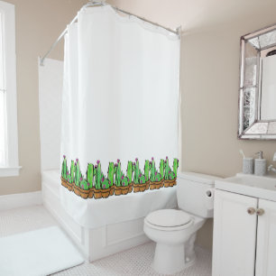 Cute Cactus cacti succulents  Shower Curtain
