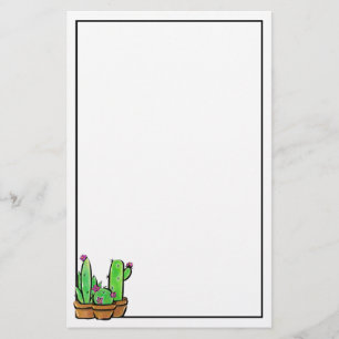 Cute Cactus cacti succulents  Stationery