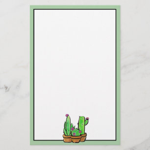 Cute Cactus cacti succulents  Stationery