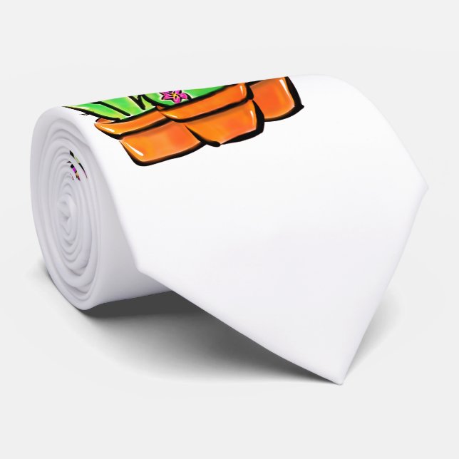 Cute Cactus cacti succulents  Tie (Rolled)