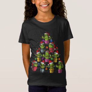 Cute Cactus Christmas Tree Succulent Cactus Xmas T-Shirt