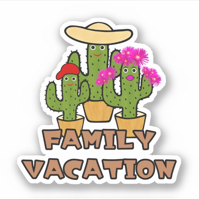Cute cactus family (Front)
