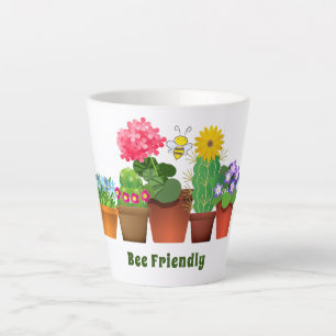 Cute Cactus Flower Garden Latte Mug