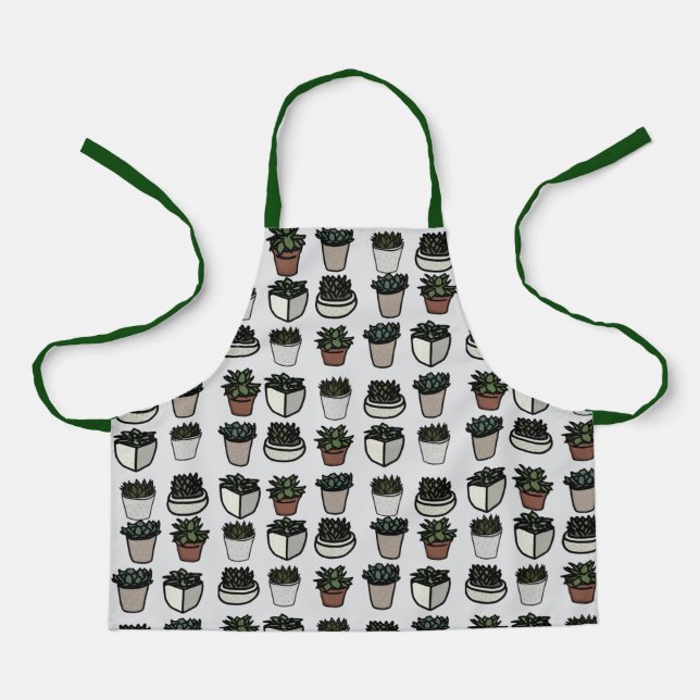 Cute cactus gardening kids apron (Front)