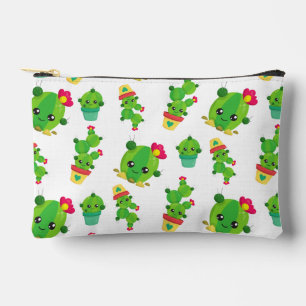 Cute Cactus, Green Cactus, Cactus Pattern Accessory Pouch