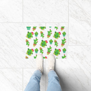 Cute Cactus, Green Cactus, Cactus Pattern Doormat