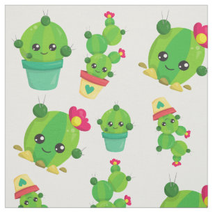 Cute Cactus, Green Cactus, Cactus Pattern Fabric