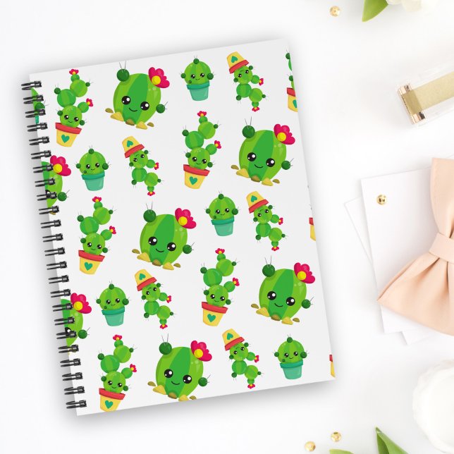 Cute Cactus, Green Cactus, Cactus Pattern Notebook (Creator Uploaded)