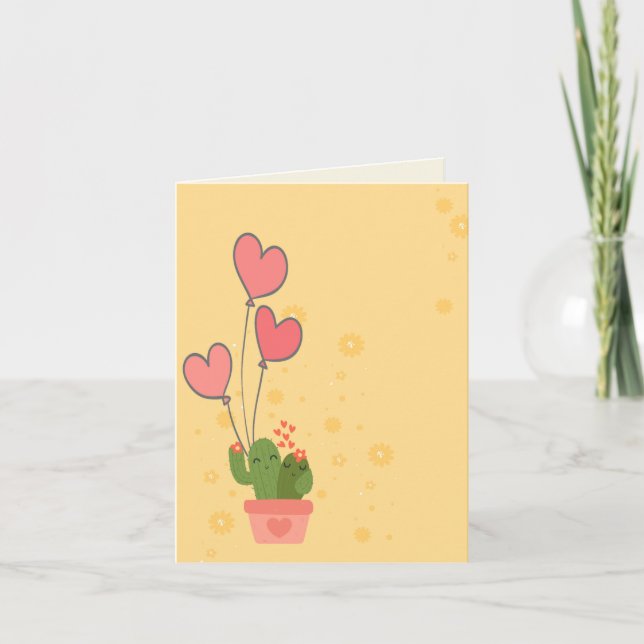 cute Cactus Holiday Card (Front)