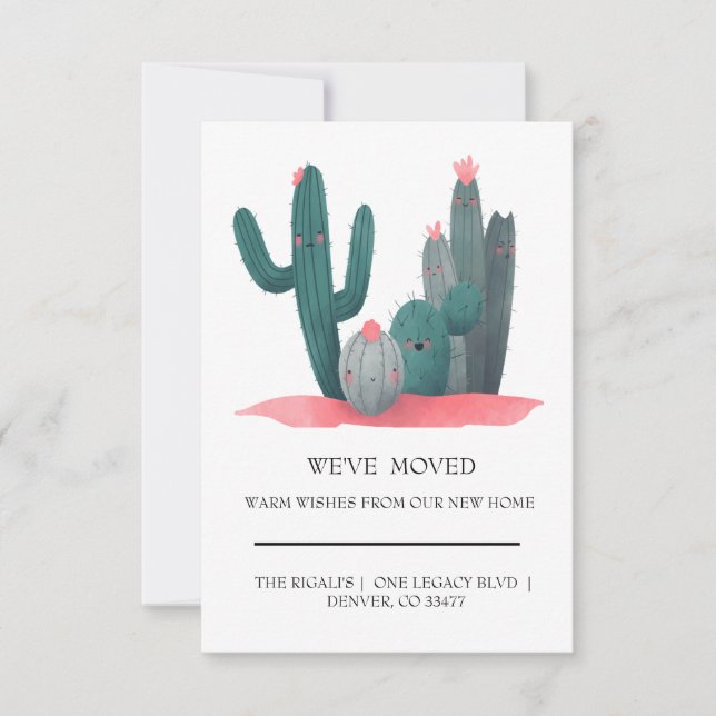 cute Cactus   home moving (Front)