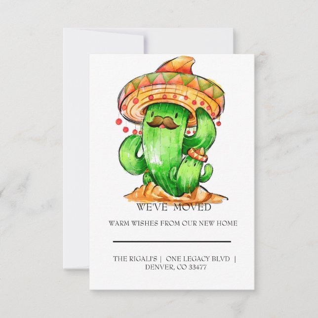 cute Cactus   home moving (Front)