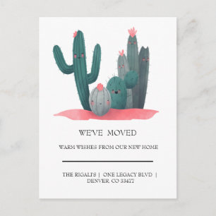 cute Cactus  home moving Postcard