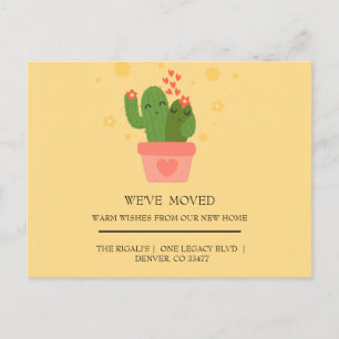 cute Cactus  home moving Postcard