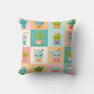 Cute Cactus Kawaii Baby Shower Cushion