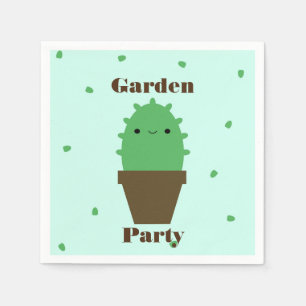Cute cactus kawaii plant napkins