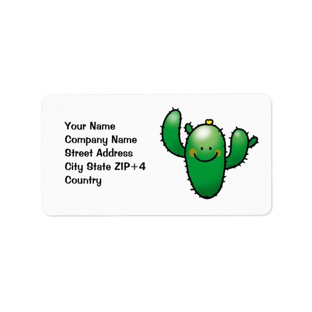 cute cactus label (Front)