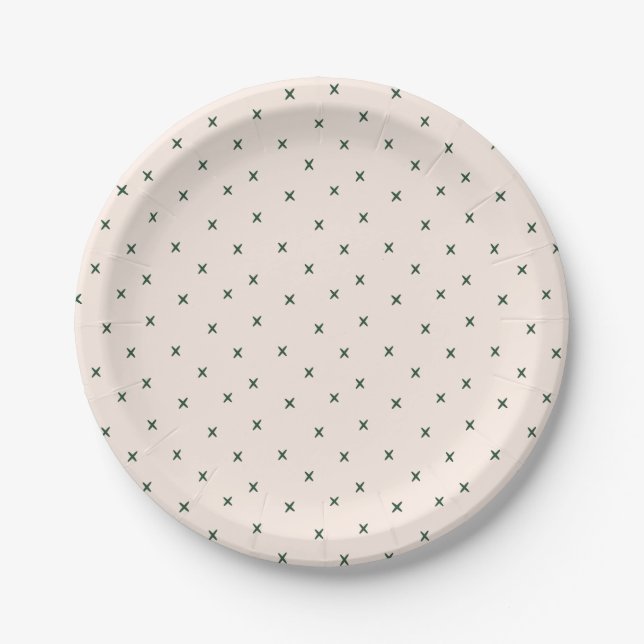 Cute Cactus Paper Plate (Front)