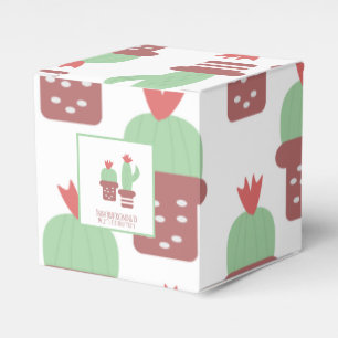 Cute Cactus Pattern Birthday Party Thank You   Favour Box