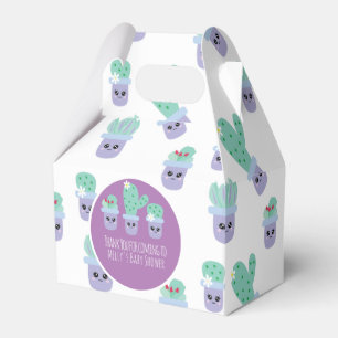 Cute Cactus Pattern Cartoon Thank You  Favour Box