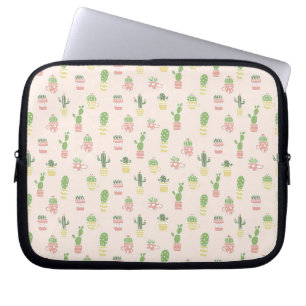 Cute Cactus Pattern Laptop Sleeve