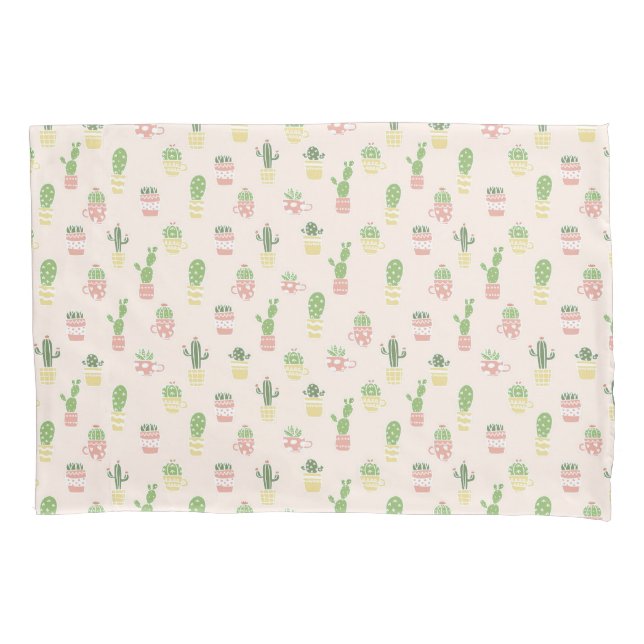 Cute Cactus Pattern Pillowcase (Front-Left)