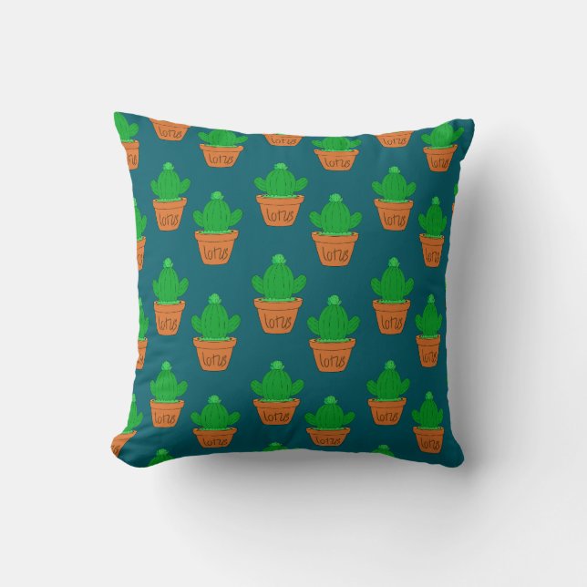 Cute cactus pillow (Front)