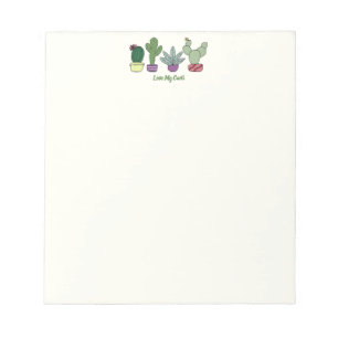 Cute Cactus Potted Plants Love My Cacti  Notepad