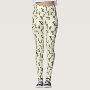 Cute Cactus Print Leggings