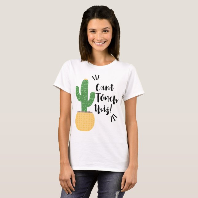 Cute Cactus Quote  T-Shirt (Front Full)