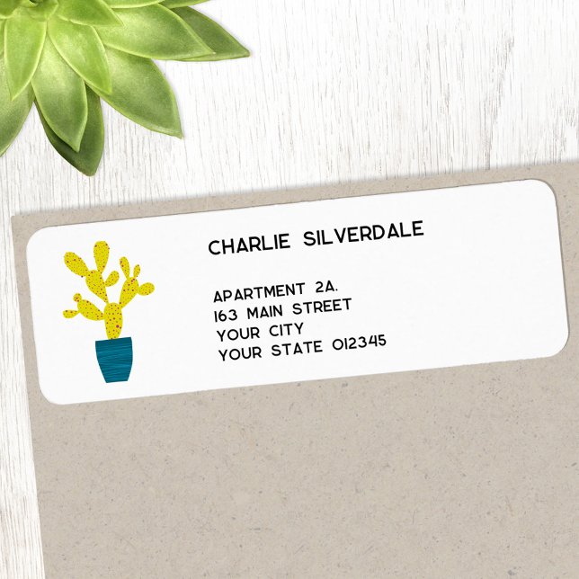 Cute Cactus Return Address (Creator Uploaded)
