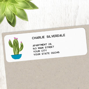 Cute Cactus Return Address