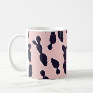 Cute cactus seamless pattern sweet mood and tone, coffee mug