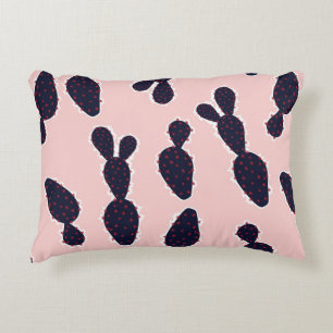 Cute cactus seamless pattern sweet mood and tone, decorative cushion