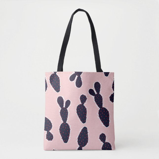 Cute cactus seamless pattern sweet mood and tone,  tote bag (Front)