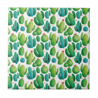 Cute Cactus Seamless Pattern Tile