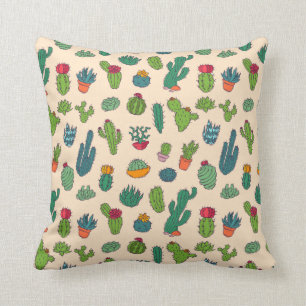 Cute Cactus Standing Pattern Cushion