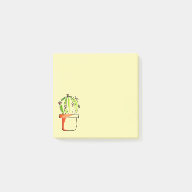 Cute cactus theme colourful Mexican art Post-it Notes (Front)