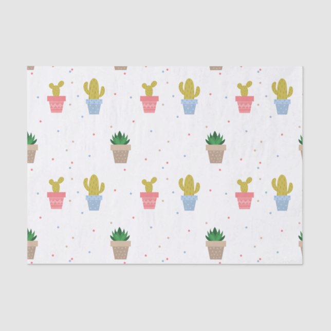 Cute Cactus Tissue Paper (Front)