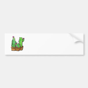 Cute Cactus Trio Illustration Bumper Sticker