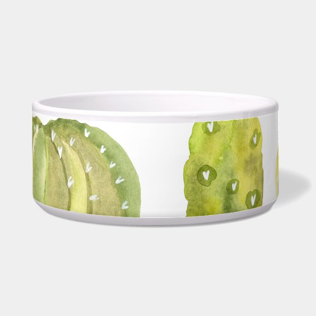 Cute Cactus, Watercolor Seamless Decor. (Front)