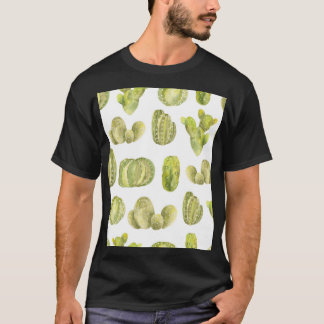 Cute Cactus, Watercolor Seamless Decor. T-Shirt