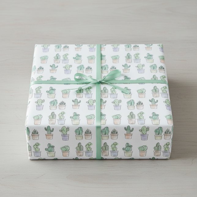 Cute Cactus Wrapping Paper (Cactus Wrapping Paper)